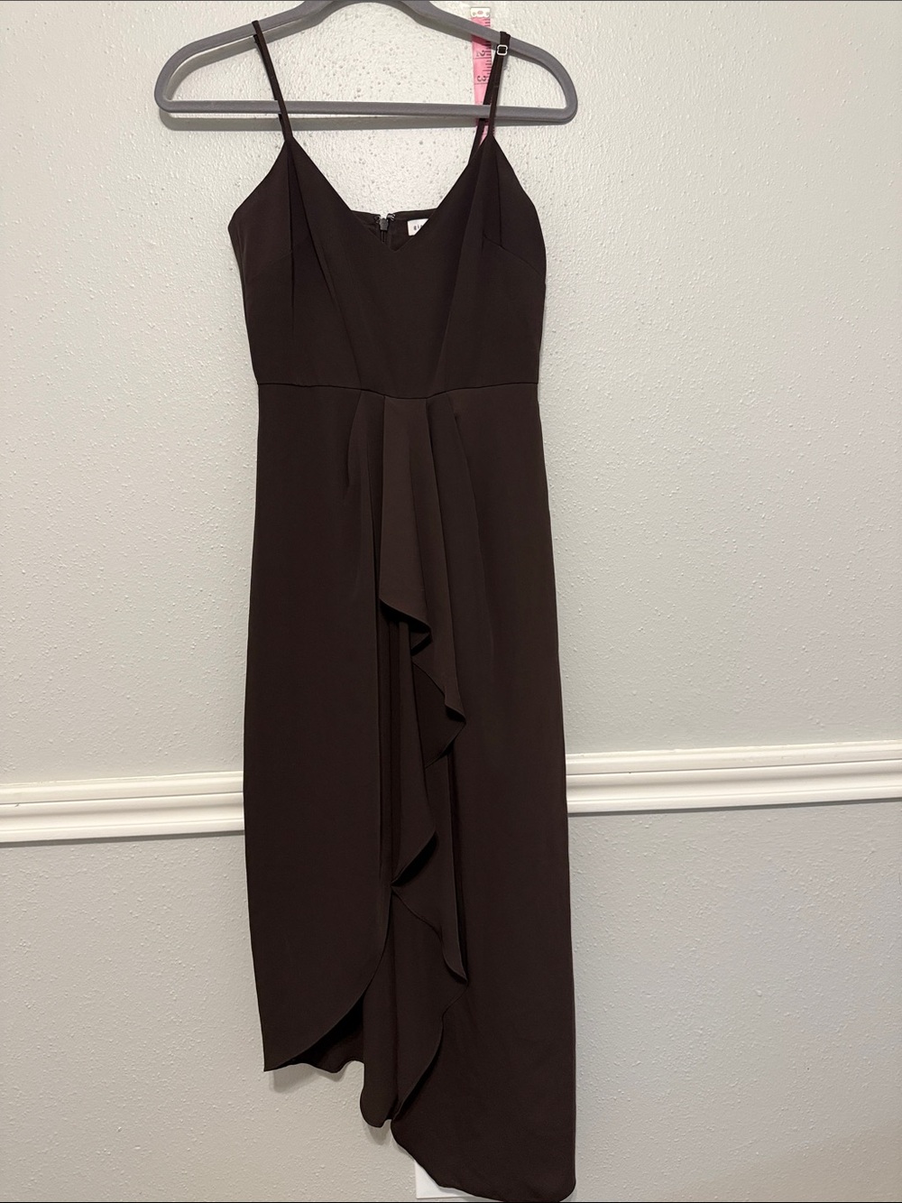 Gianni Bini Monique V-Neck Ruffle Asymmetrical Dress